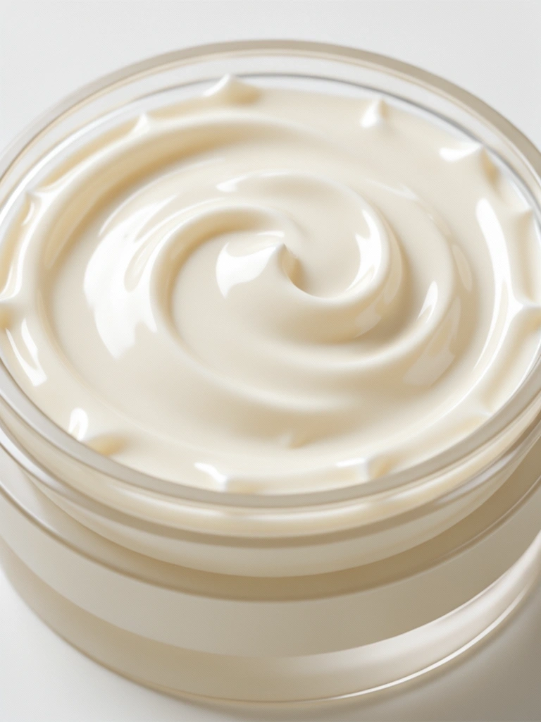 Cream with collagen and hyaluronic acid texture